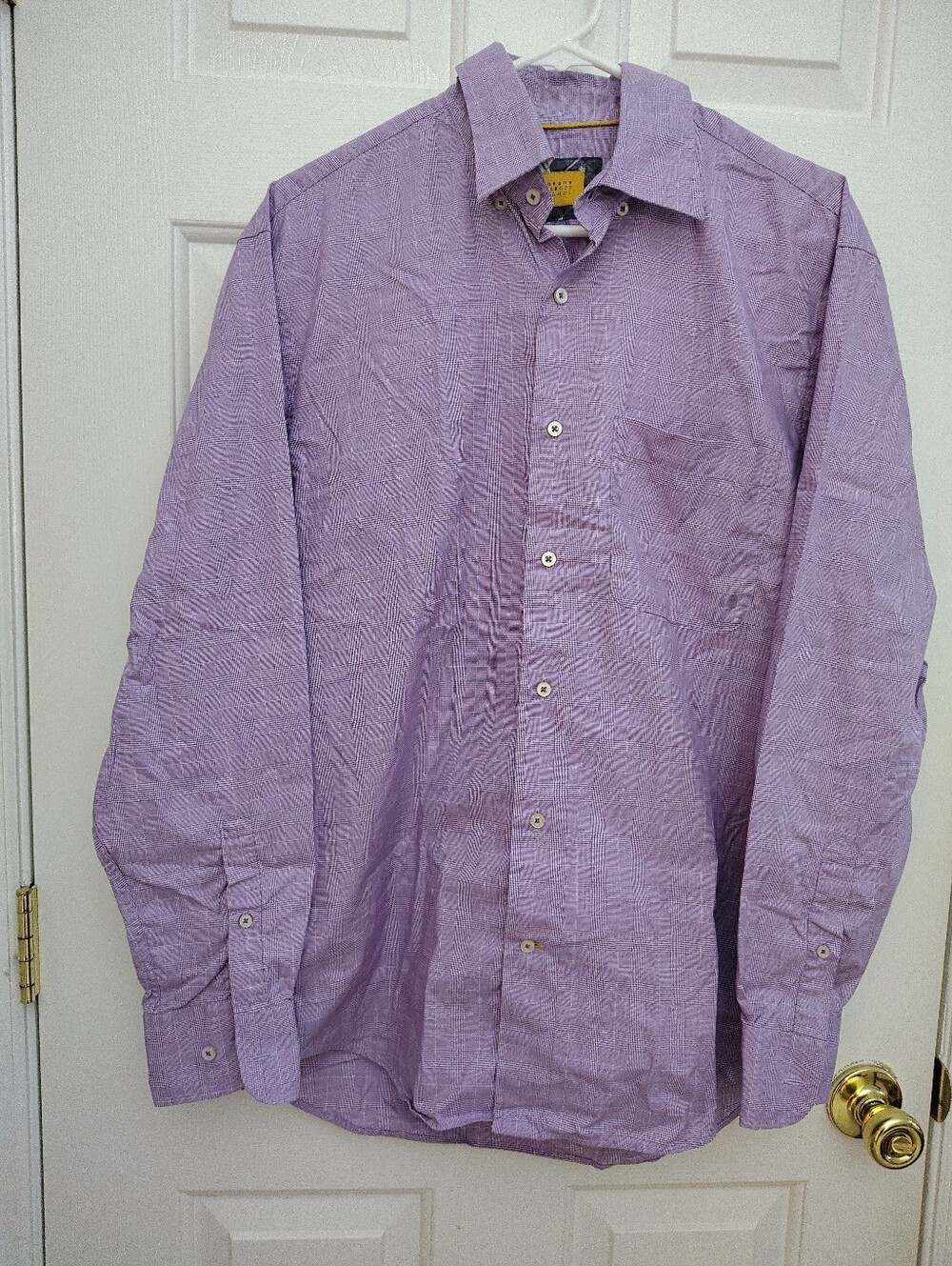 Men's Robert Talbott Lavender Dress Shirt - Picture 4 of 16